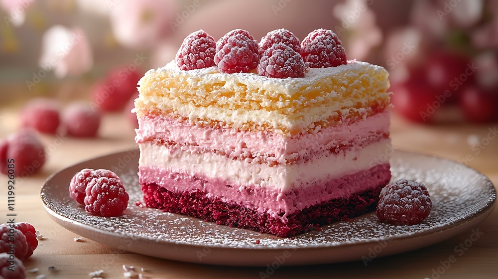 Elegant display of a pink and red layered heart dessert for Valentine's Day Elegant display of a pink and red layered heart dessert for Valentine's Day