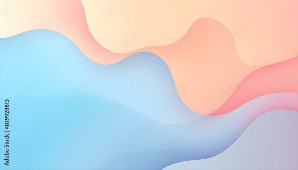 Fototapeta premium Light blue background with smooth gradients and simple shapes, ideal for web and graphic design projects. A vibrant abstract blue background, ideal for design use, featuring smooth gradients