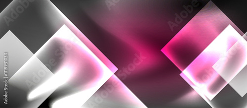 Dark neon colors with glass square shapes