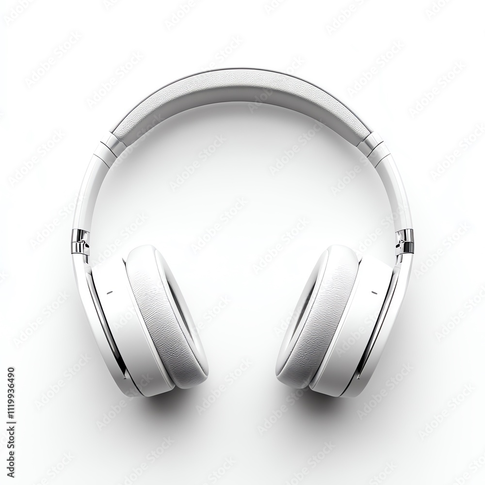 A Set of Headphones on a White Background A Set of Headphones on a White Background