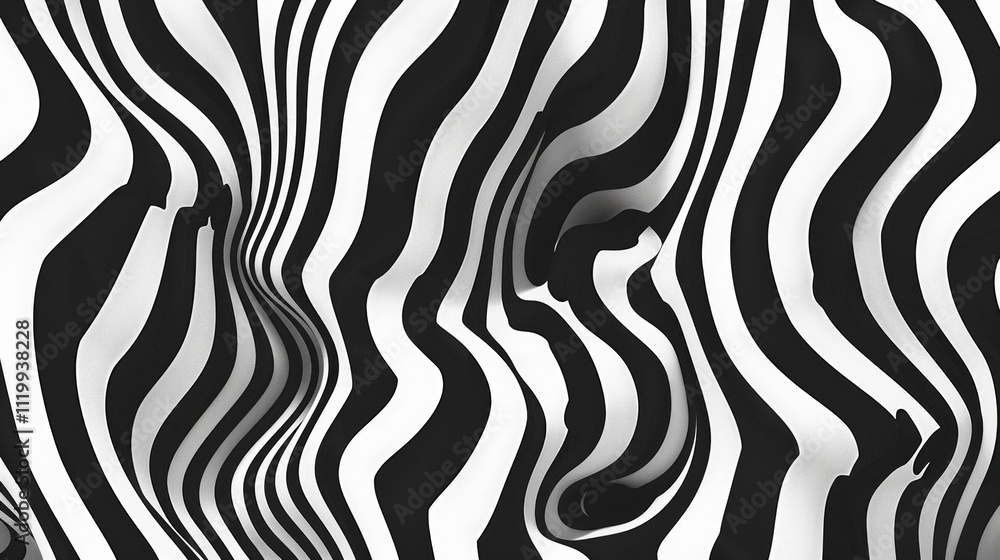 Abstract monochrome artwork with dynamic wave pattern of black & white lines, creating illusion of movement. Varying thickness adds intricacy, suitable for wallpaper or creative projects. Abstract monochrome artwork with dynamic wave pattern of black & white lines, creating illusion of movement. Varying thickness adds intricacy, suitable for wallpaper or creative projects.