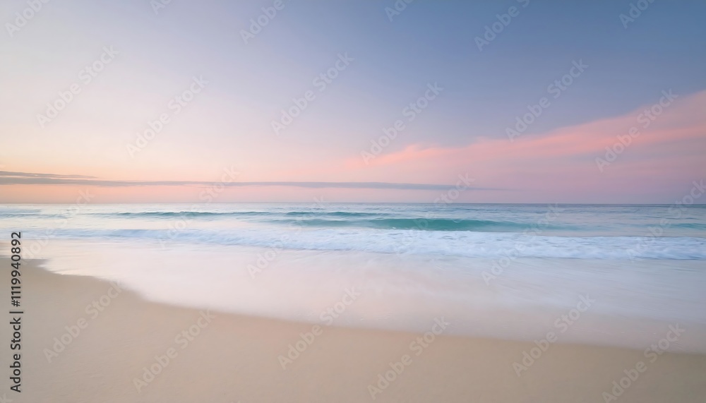 Serene beach at sunset with gentle waves. Serene beach at sunset with gentle waves.