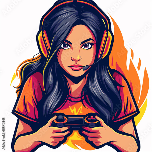 Gaming logo avatar for a gaming streamer or blogger channel