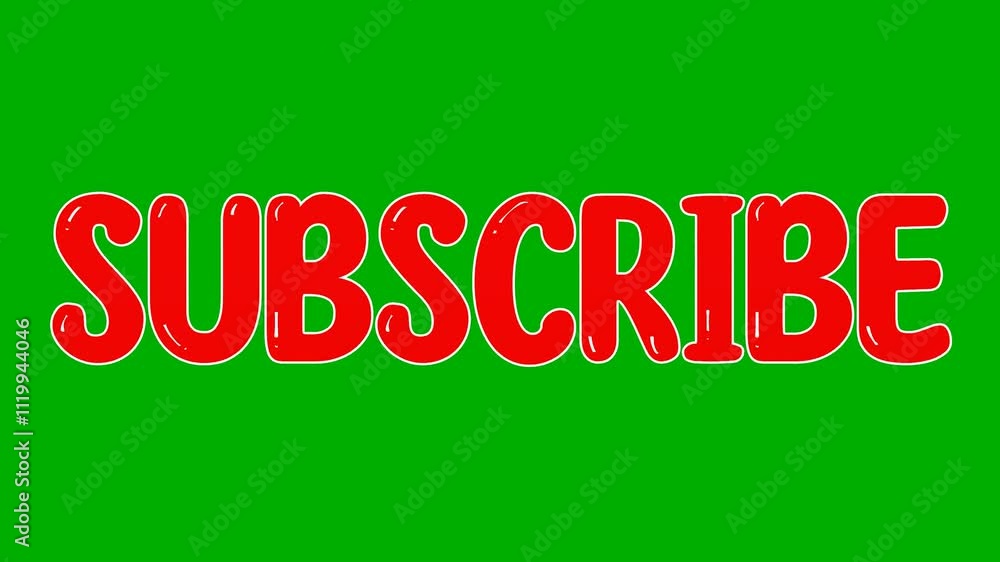 Subscribe Letter greenscreen for social media Subscribe Letter greenscreen for social media