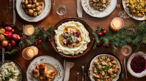 A Festive Thanksgiving Feast: Delicious Dishes and Warm Atmosphere