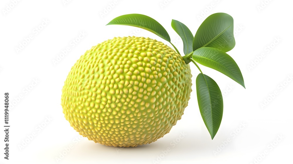 3D Breadfruit icon on a white background 3D Breadfruit icon on a white background
