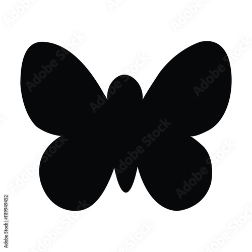 butterfly silhouette vector illustrations on a white background.