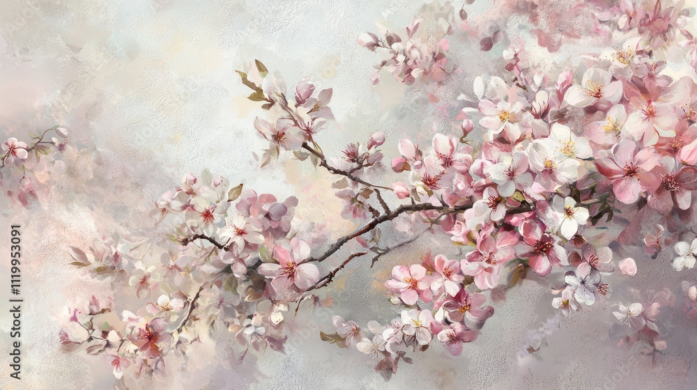 A collection of delicate blossoms in pastel colors, creating an ethereal landscape. A collection of delicate blossoms in pastel colors, creating an ethereal landscape.