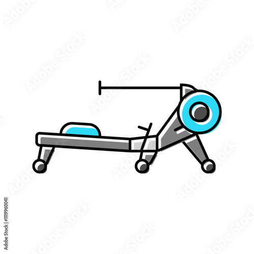 rowing machine fitness tool color icon vector. rowing machine fitness tool sign. isolated symbol illustration