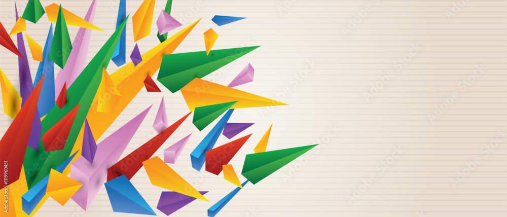 Abstract Colorful Triangular Shards Design Abstract Colorful Triangular Shards Design
