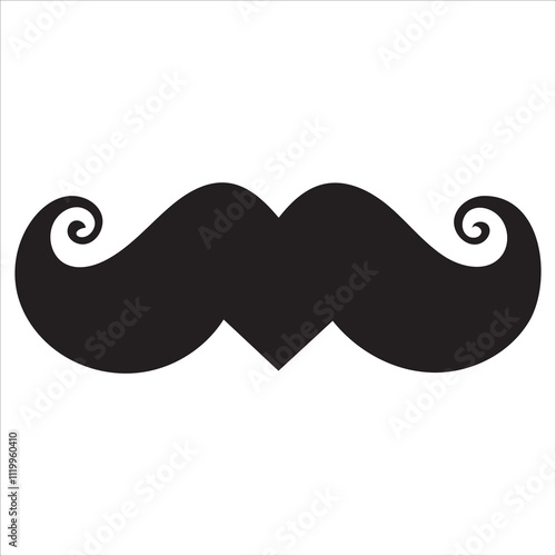 Set of mustaches with different styles
