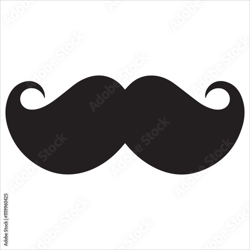 Set of mustaches with different styles