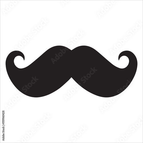 Set of mustaches with different styles