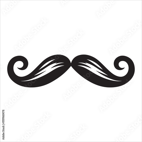 Set of mustaches with different styles