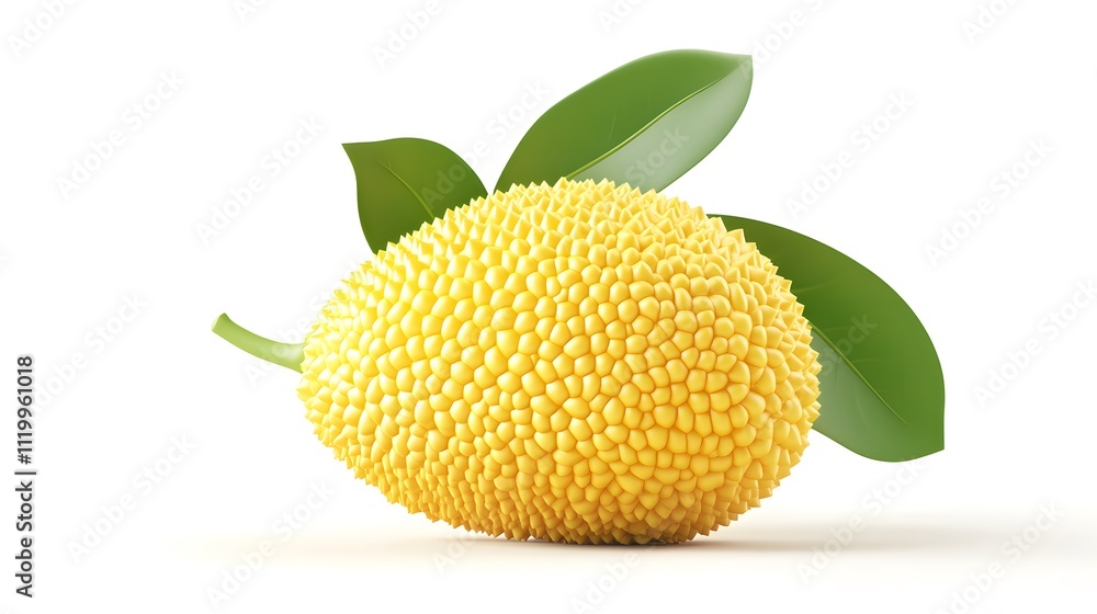 3D Jackfruit icon on a white background 3D Jackfruit icon on a white background