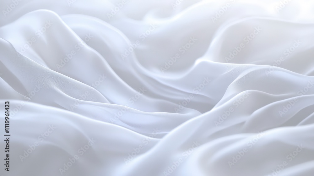 Obraz premium Smooth White Silk Drape Abstract Background