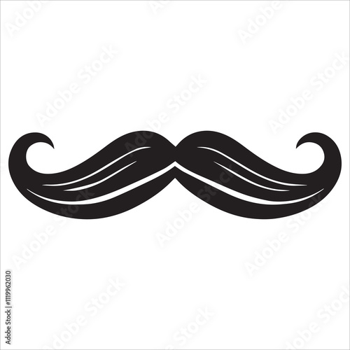 Set of mustaches with different styles