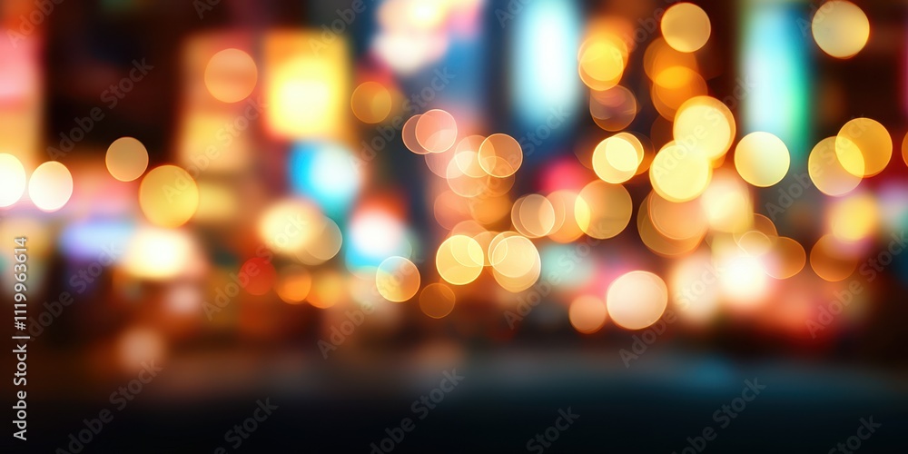 custom made wallpaper toronto digitalNighttime cityscape featuring blurred lights and vibrant bokeh effects in urban setting