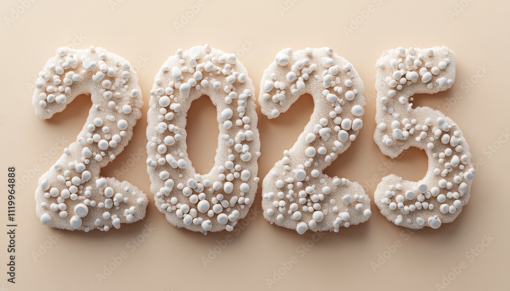 White textured numbers two zero two five represent the year White textured numbers two zero two five represent the year
