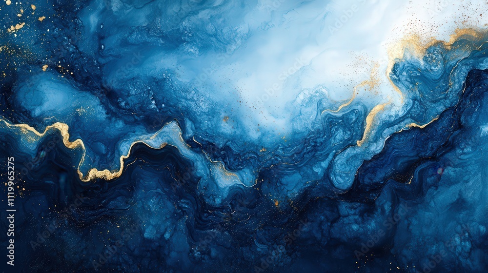 Stunning Blue Watercolor Texture Background with Elegant Swirls and Glistening Accents in Majestic Tones of Azure and Gold for Creative Projects Stunning Blue Watercolor Texture Background with Elegant Swirls and Glistening Accents in Majestic Tones of Azure and Gold for Creative Projects