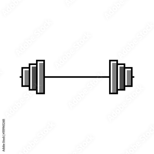 barbell fitness tool color icon vector. barbell fitness tool sign. isolated symbol illustration
