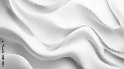 Abstract White Wave Background - Elegant Minimalist Design