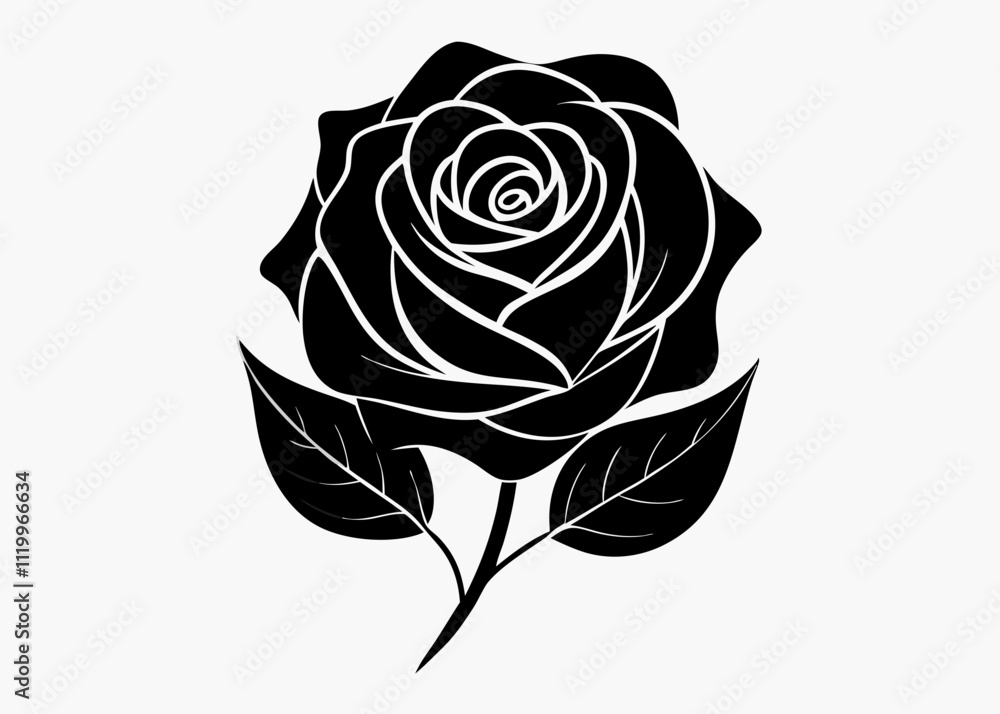 black rose vector illustration black rose vector illustration