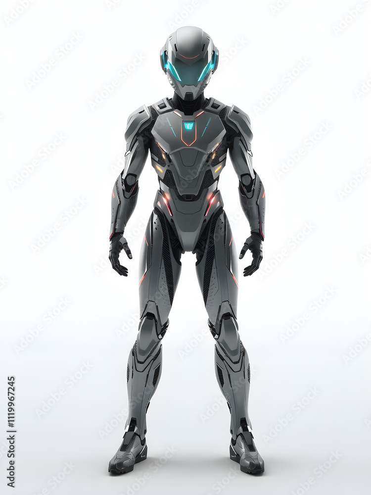 Robot android posing on a white background. 3D illustration.Technological modern robot full body robot isolated on white background, photorealism. Neural networks and Artificial intelligence Robot android posing on a white background. 3D illustration.Technological modern robot full body robot isolated on white background, photorealism. Neural networks and Artificial intelligence