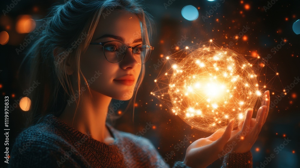 Woman enjoying a glamorous night at a disco-themed nightclub. Generative AI Woman enjoying a glamorous night at a disco-themed nightclub. Generative AI
