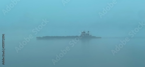 ship in the fog