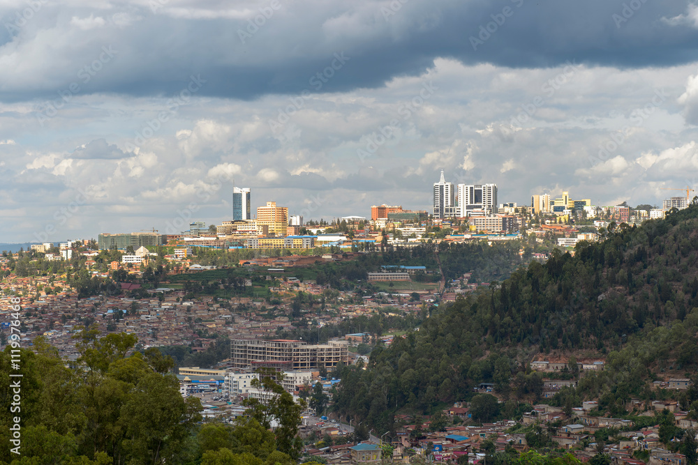 View of Downtown Kigali, Rwanda.