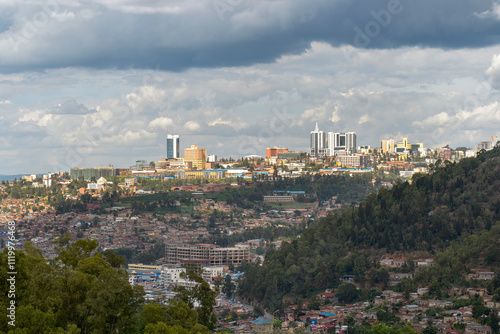 View of Downtown Kigali, Rwanda.