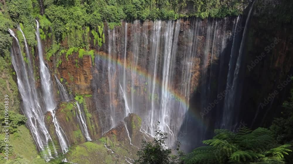 Breathtaking view of Tumpak Sewu waterfall in Java island Indonesia Breathtaking view of Tumpak Sewu waterfall in Java island Indonesia