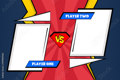 pop art cartoon comic background cloud template versus vector