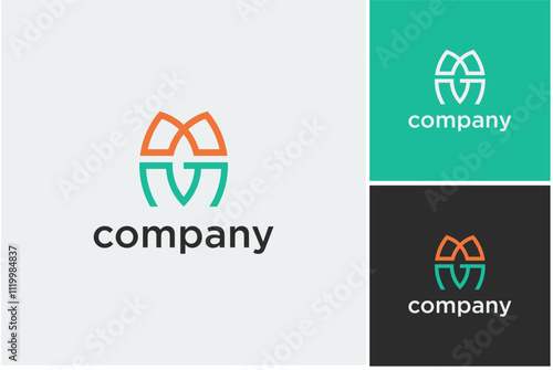 logo concepts design letter M G W