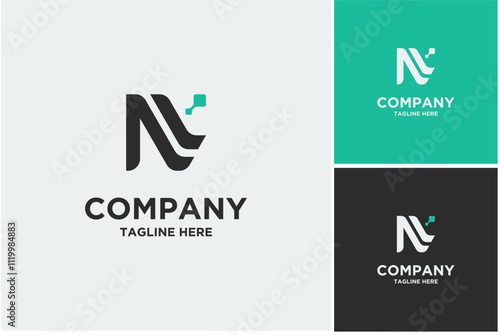 logo concepts design letter N
