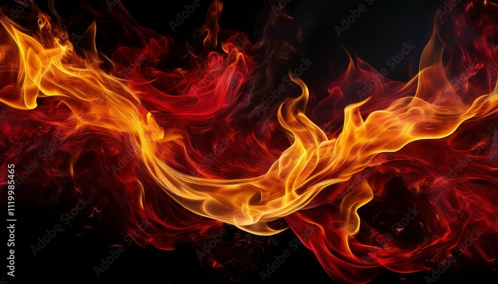 red and yellow flames illustration isolated on background red and yellow flames illustration isolated on background