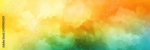 Abstract Colorful Watercolor Background with Soft Hues Blending Together in a Vibrant Display of Colors for Artistic Projects