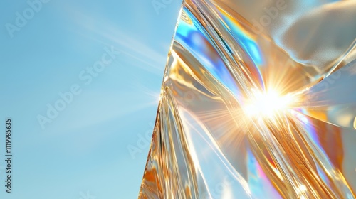 Radiant closeup of luminous reflection bright sky nature outdoor setting macro view wellnourished concept photo