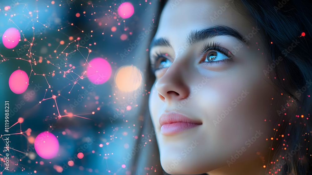 Abstract Background Woman Face Abstract Background Woman Face