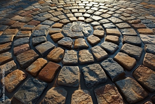 Circular Patio Pavers: Decorative Stonework for Outdoor Landscaping photo