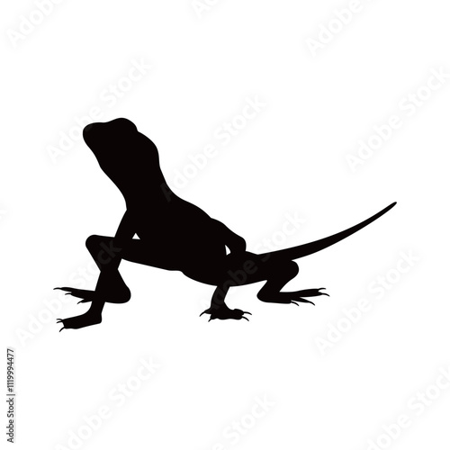 lizard silhouette isolated on white background. Lizard icon vector illustration design.