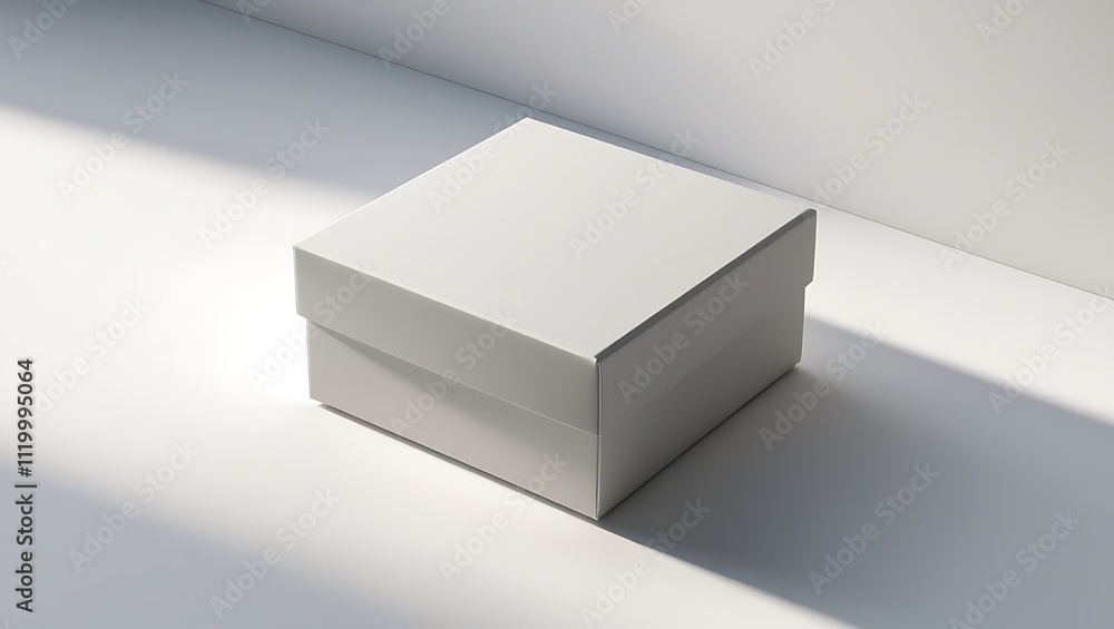 White square box on white background White square box on white background