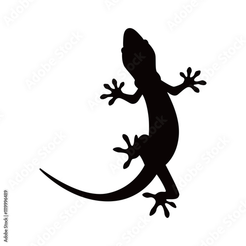 lizard silhouette isolated on white background. Lizard icon vector illustration design.