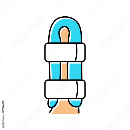 surgical pin for fracture color icon vector. surgical pin for fracture sign. isolated symbol illustration