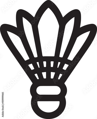Clean and modern badminton shuttlecock vector illustration for graphic use.