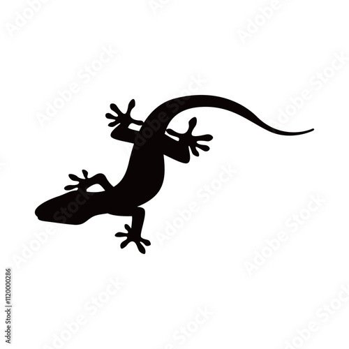 lizard silhouette isolated on white background. Lizard icon vector illustration design.