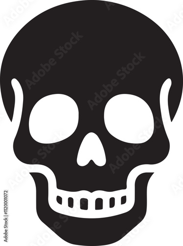 Black Skull Icon Graphic Design Element Download