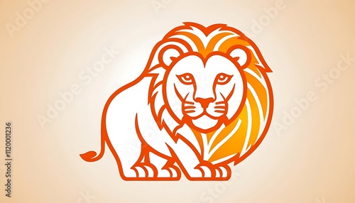  lion head with mane lion icon or modern line symbol. book, carnivore, comic, 8 photo