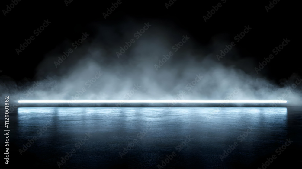 Fototapeta premium Smoky Neon 3D Background